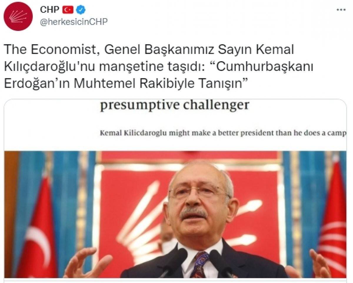 CHP’de İngiliz dergisinde çıktık sevinci