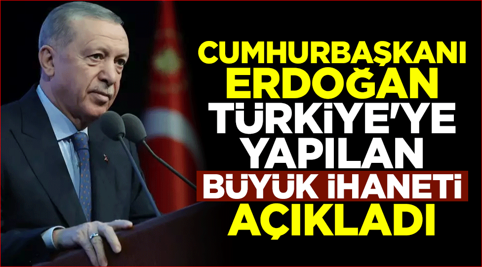 Cumhurbaşkanı Erdoğan Türkiye'ye yapılan büyük ihaneti açıkladı