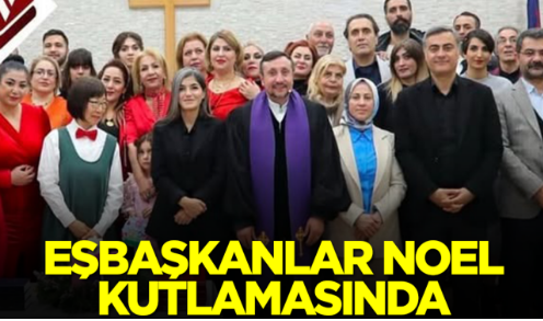 DEM Parti'li Eşbaşkanlar Noel kutlamasında