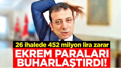 Ekrem paraları buharlaştırdı!                 