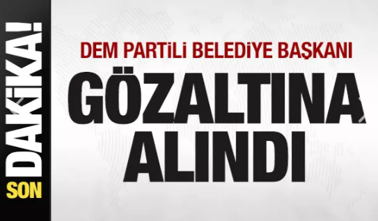 SON DAKİKA DEM Partili belediye başkanı gözaltına alındı